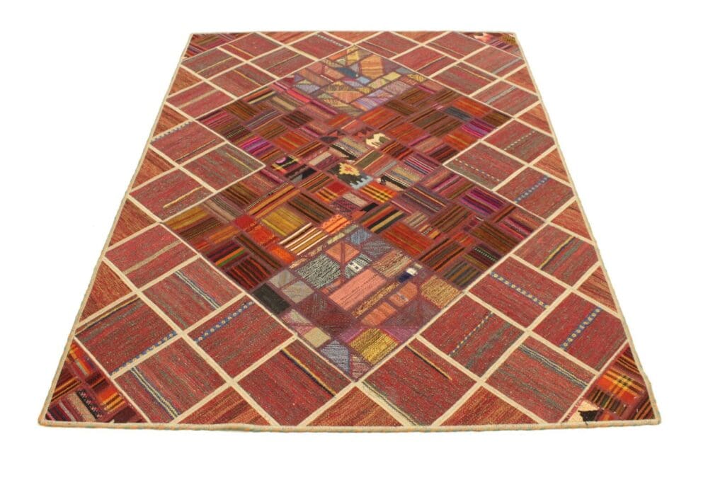 Orientteppich 197 x 138 cm Wolle handgewebt