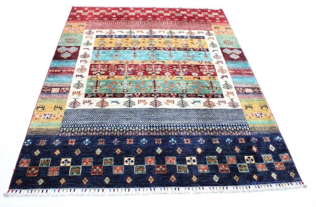 original-pakistan-orientteppich-ziegler-206x155cm-im-modernen-stil-handgeknupft-2 Orientteppich Pakistan 206 x 155 cm Wolle handgeknüpft