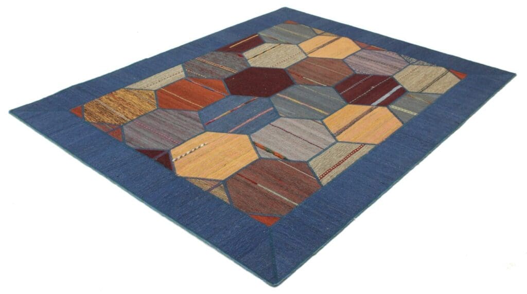 Orientteppich 228 x 160 cm Hochlandwolle handgewebt