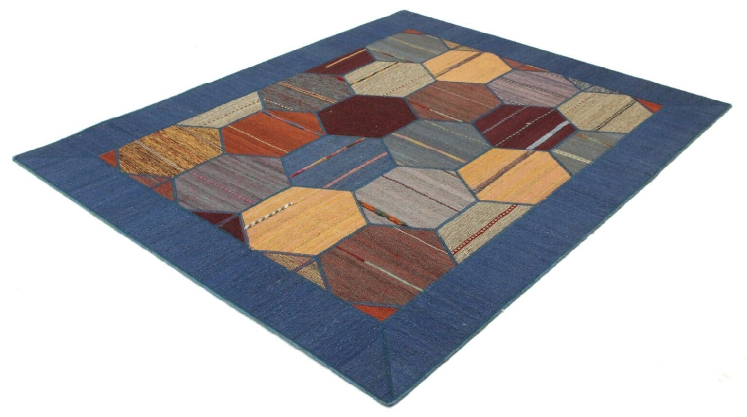 Orientteppich 228 x 160 cm Hochlandwolle handgewebt