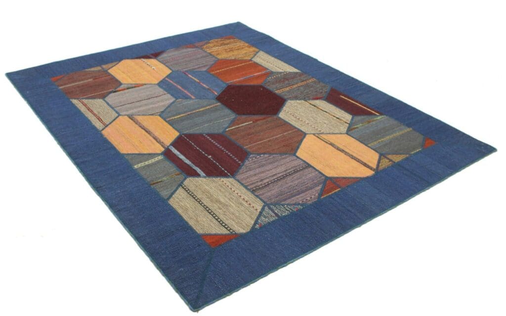Orientteppich 228 x 160 cm Hochlandwolle handgewebt