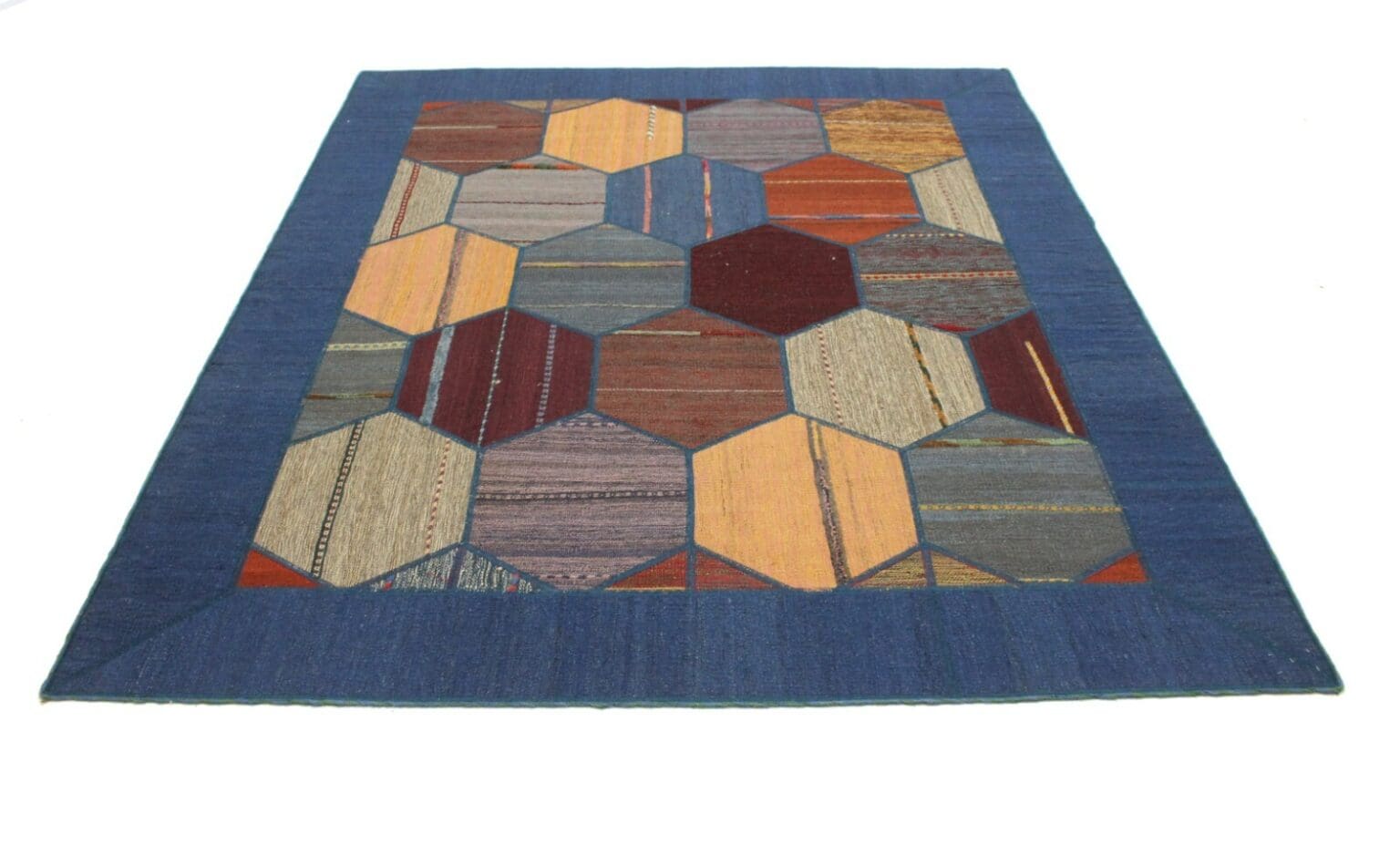 Orientteppich 228 x 160 cm Hochlandwolle handgewebt