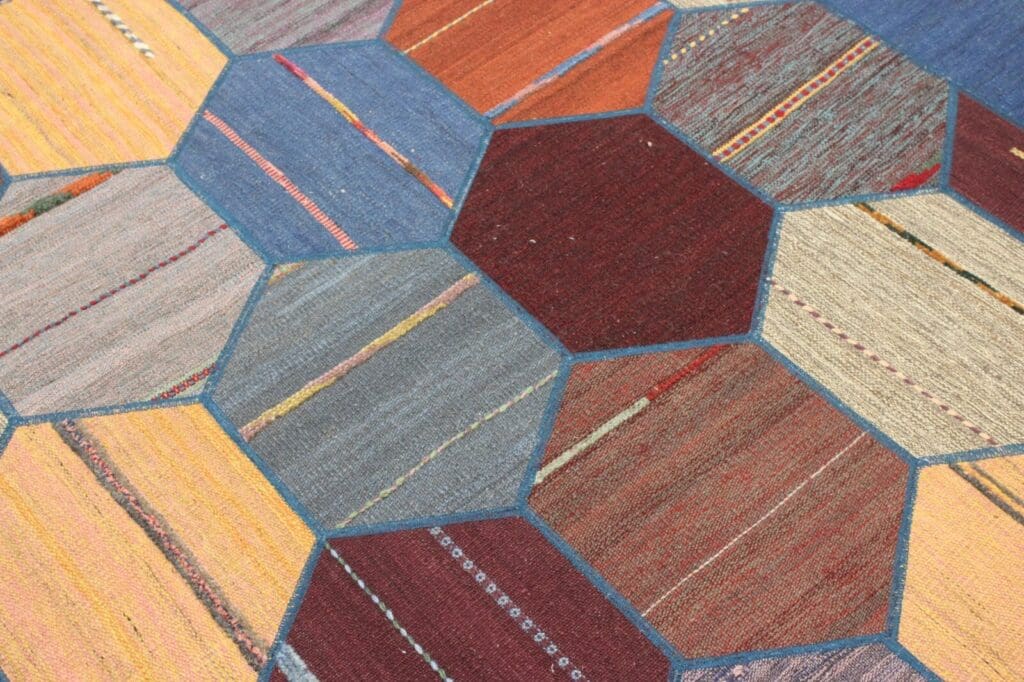 Orientteppich 228 x 160 cm Hochlandwolle handgewebt