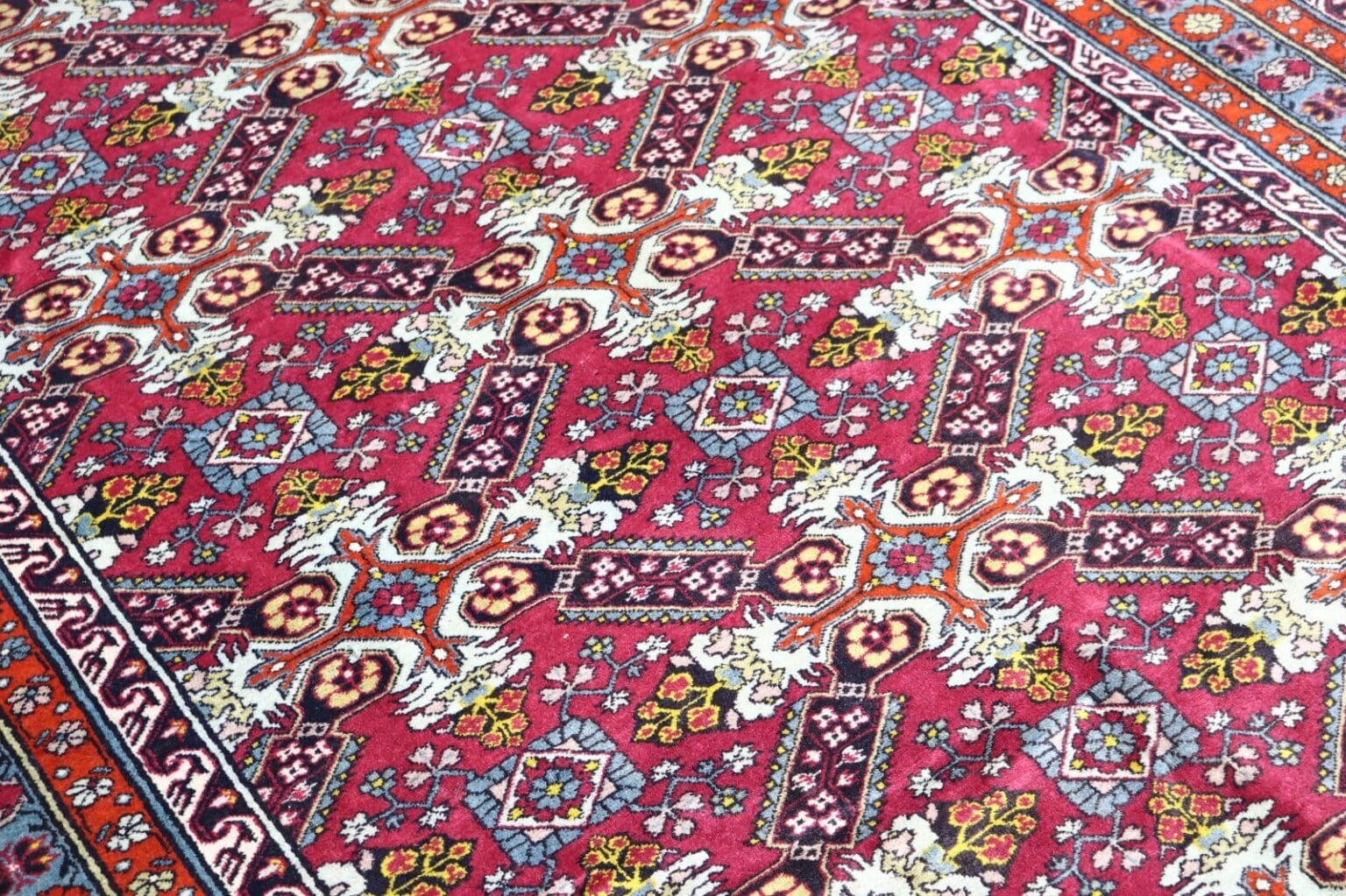 antiker-shirvan-teppich-230x170-cm-handgeknupft-50-jahre-alt-5 Orientteppich Shirvan 230 x 170 cm Wolle handgeknüpft
