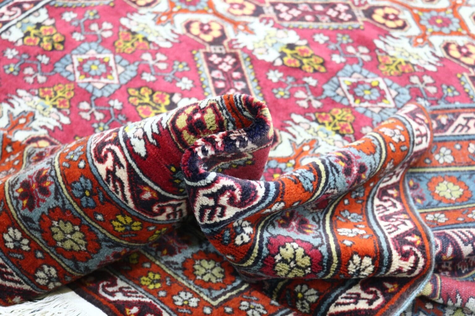 antiker-shirvan-teppich-230x170-cm-handgeknupft-50-jahre-alt-9 Orientteppich Shirvan 230 x 170 cm Wolle handgeknüpft