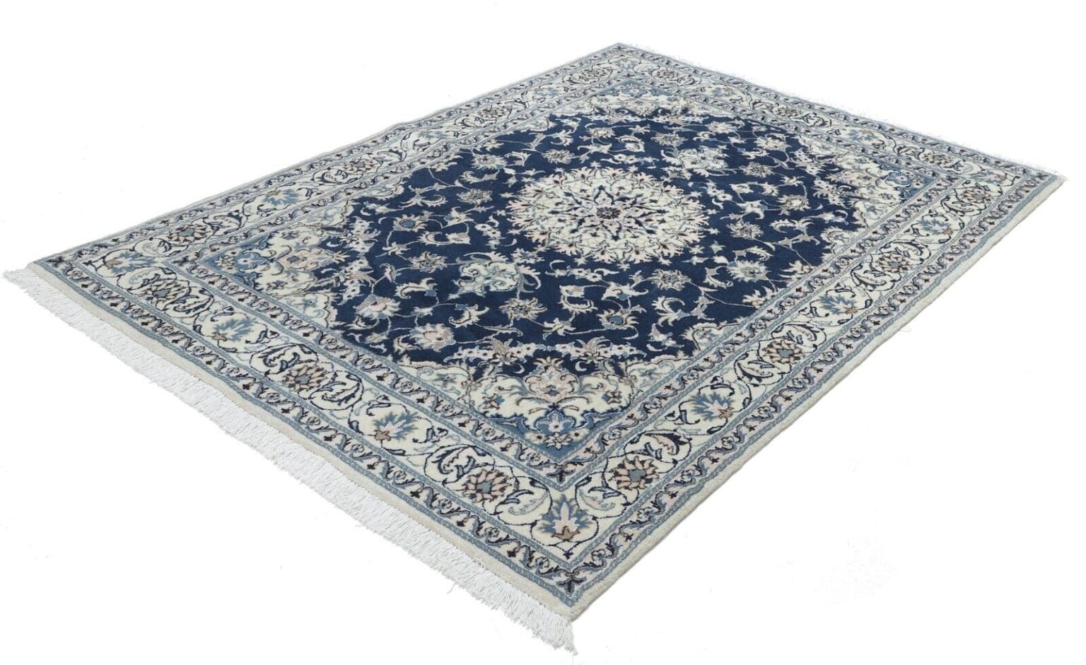Perserteppich Nain Kaschmir 244 x 166 cm Wolle handgeknüpft