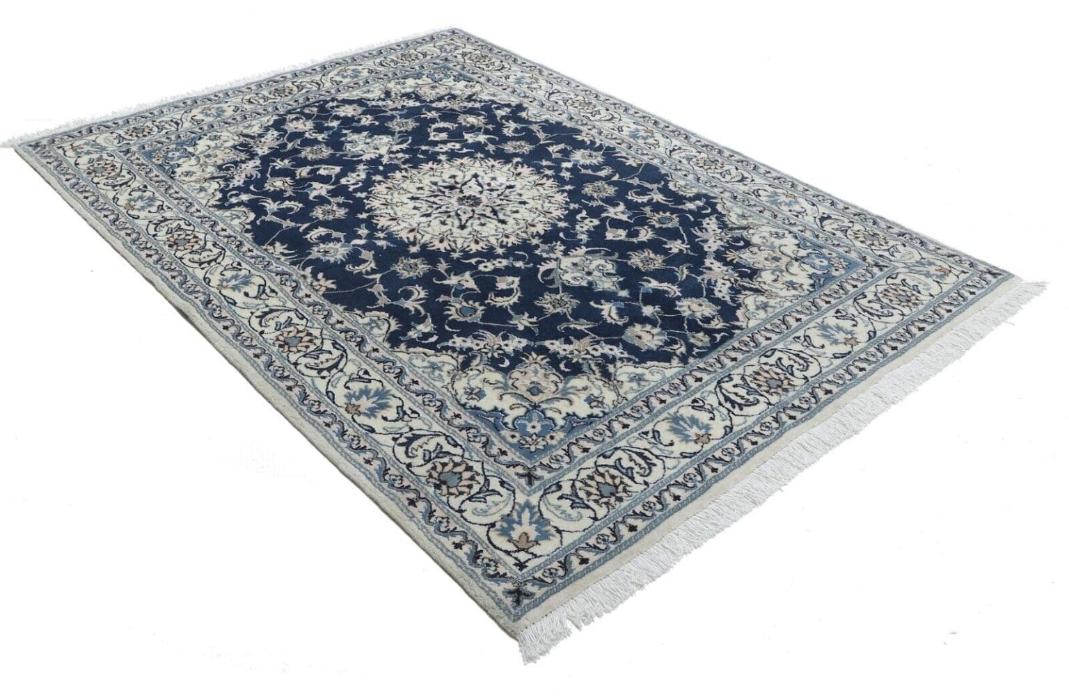 Perserteppich Nain Kaschmir 244 x 166 cm Wolle handgeknüpft