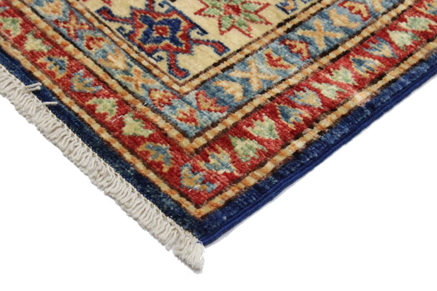 Orientteppich Kazak 242x165 cm Hochlandwolle handgeknüpft