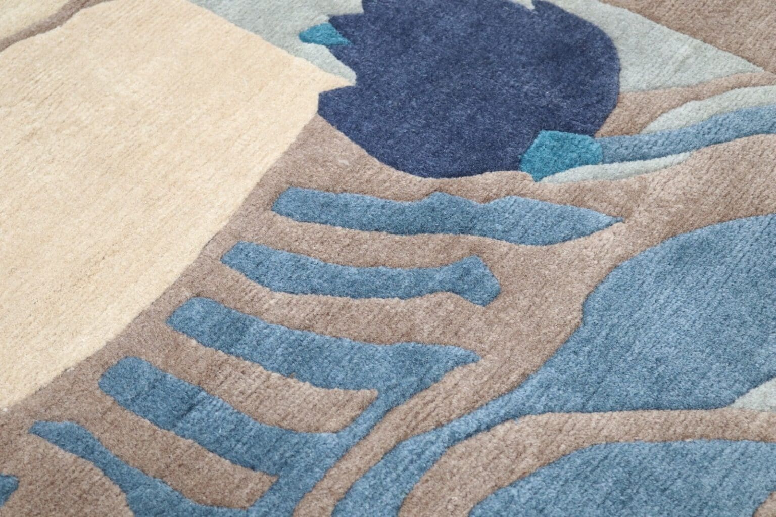 handgeknupfter-nepal-orientteppich-295x245-cm-mit-modernen-mustern-6 Orientteppich Nepal 295 x 245 cm Wolle handgeknüpft
