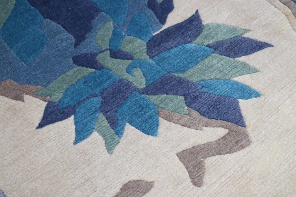 handgeknupfter-nepal-orientteppich-295x245-cm-mit-modernen-mustern-7 Orientteppich Nepal 295 x 245 cm Wolle handgeknüpft