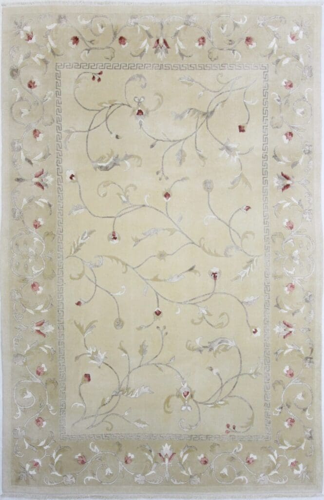nepal-handgeknupfter-orientteppich-300x200-cm-mit-seide Orientteppich Nepal 300 x 200 cm Wolle Seide handgeknüpft