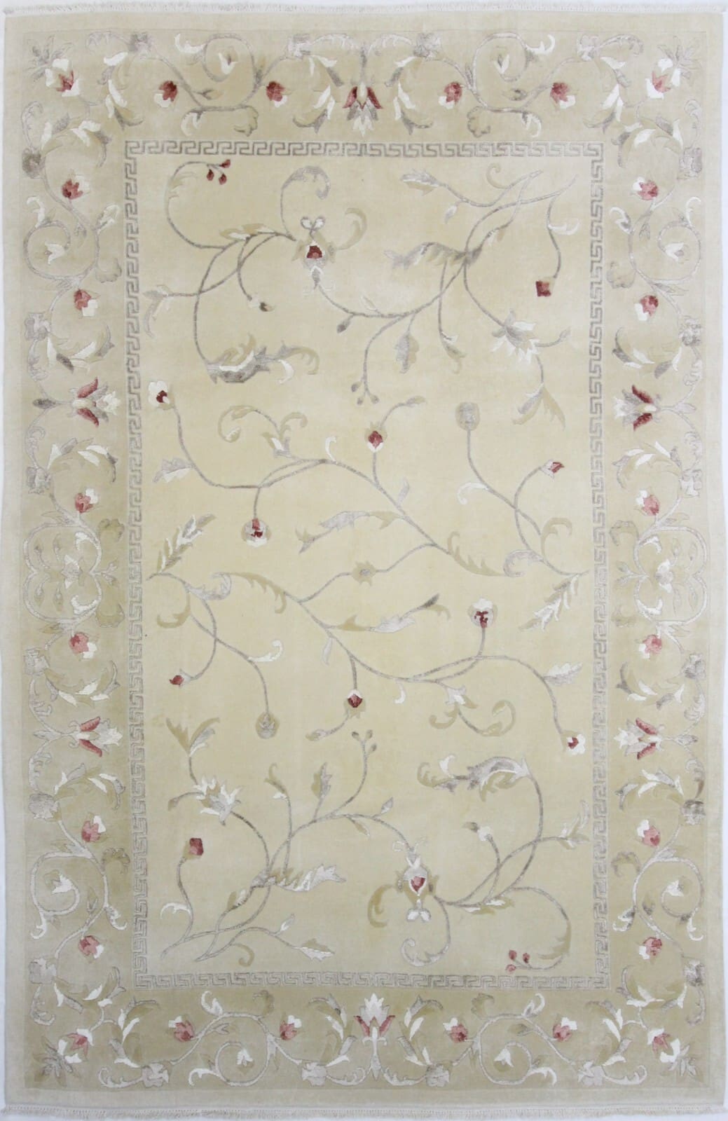 nepal-handgeknupfter-orientteppich-300x200-cm-mit-seide Orientteppich Nepal 300 x 200 cm Wolle Seide handgeknüpft
