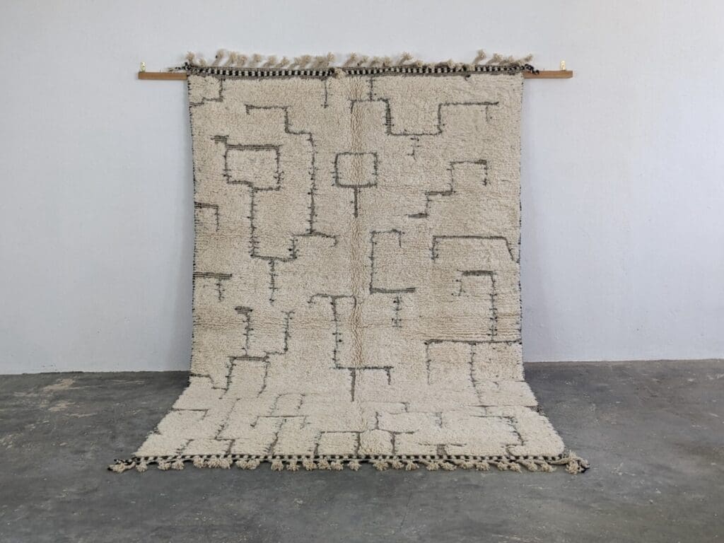 Orientteppich Beni Ourain 305 x 210 cm Wolle handgeknüpft