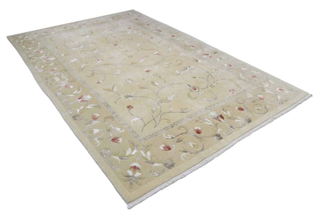nepal-handgeknupfter-orientteppich-300x200-cm-mit-seide-2 Orientteppich Nepal 300 x 200 cm Wolle Seide handgeknüpft