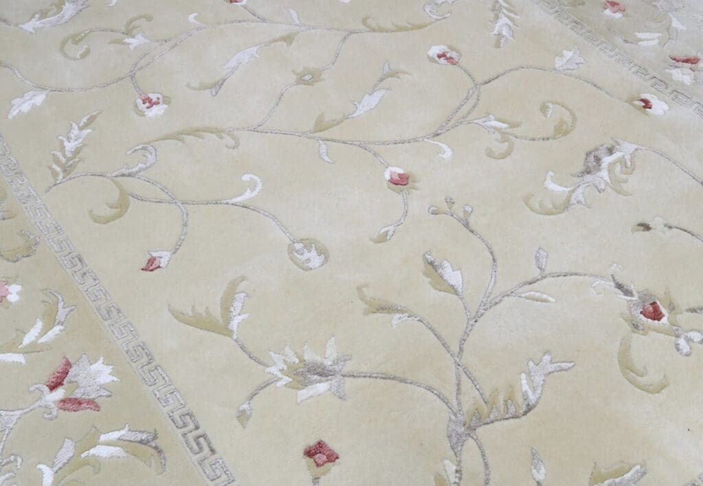 nepal-handgeknupfter-orientteppich-300x200-cm-mit-seide-4 Orientteppich Nepal 300 x 200 cm Wolle Seide handgeknüpft