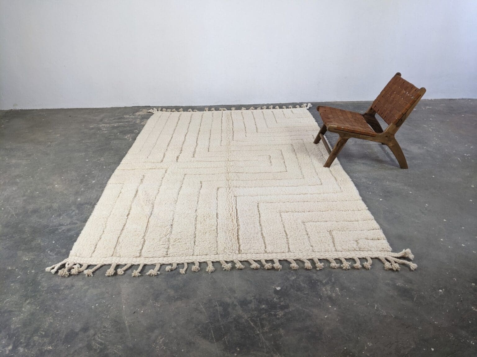 Orientteppich Berber 310 x 215 cm Wolle handgeknüpft