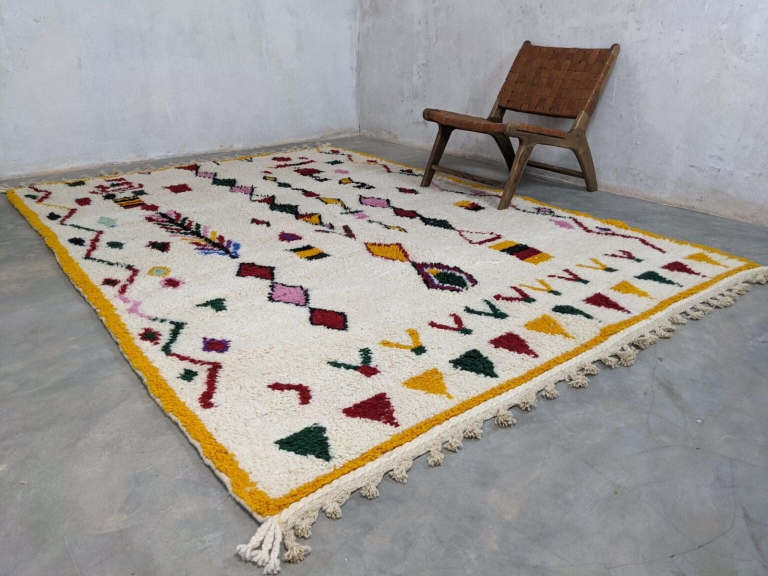 Orientteppich Marokko 295 x 210 cm Wolle handgeknüpft