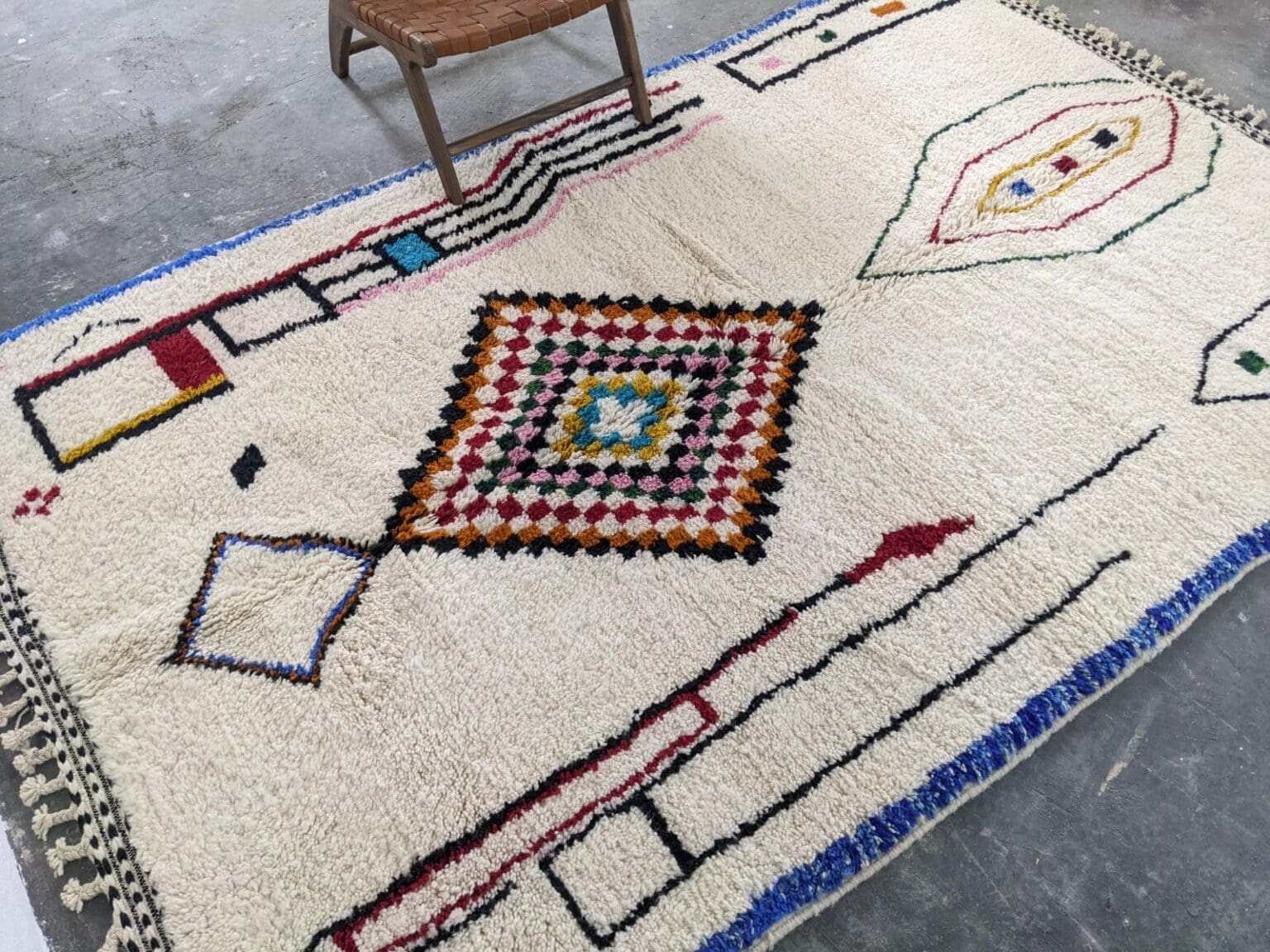 Orientteppich Marokko 305 x 200 cm Wolle handgeknüpft