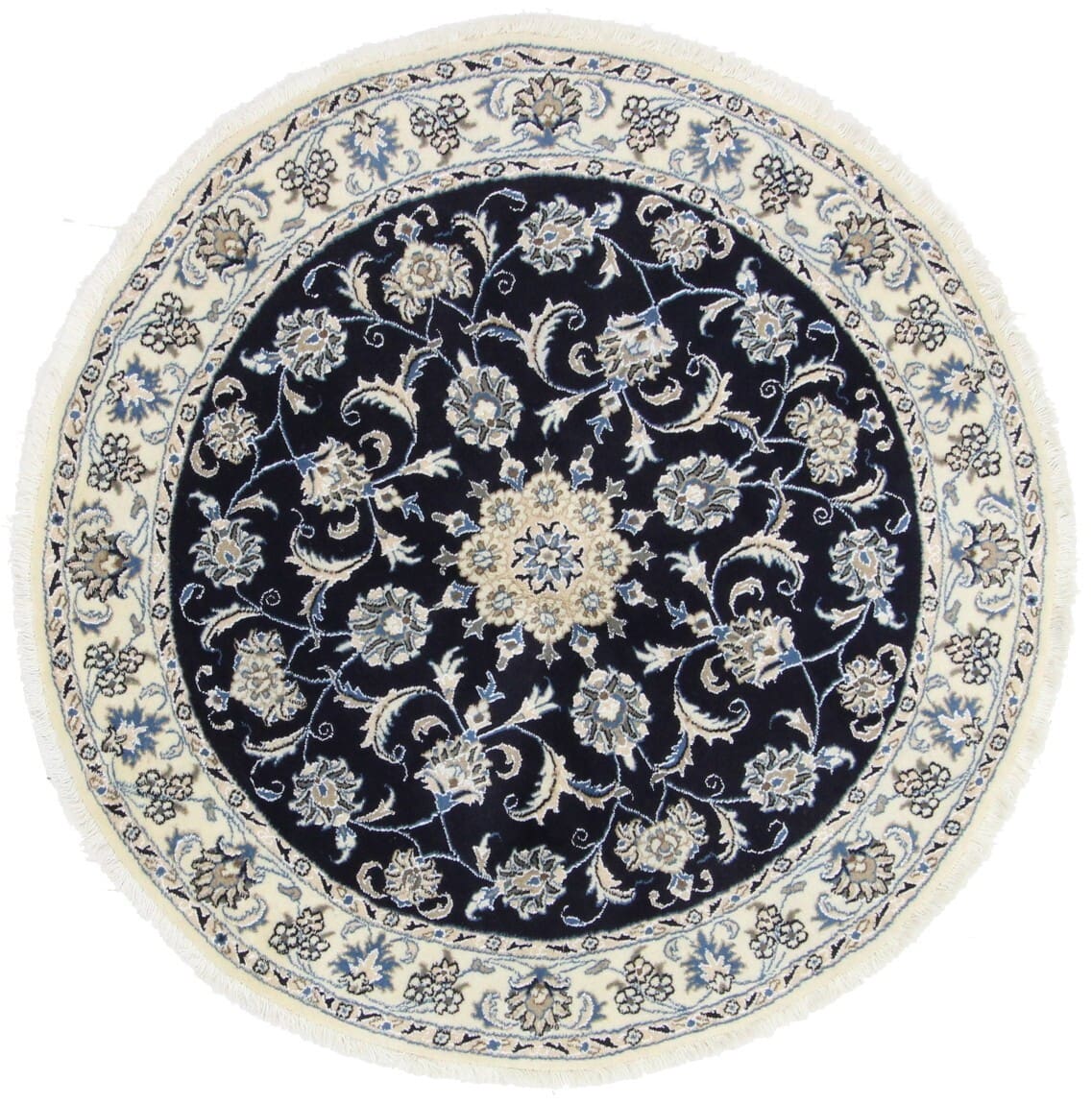 Perserteppich Nain Kaschmir 150 x 150 cm Wolle handgeknüpft