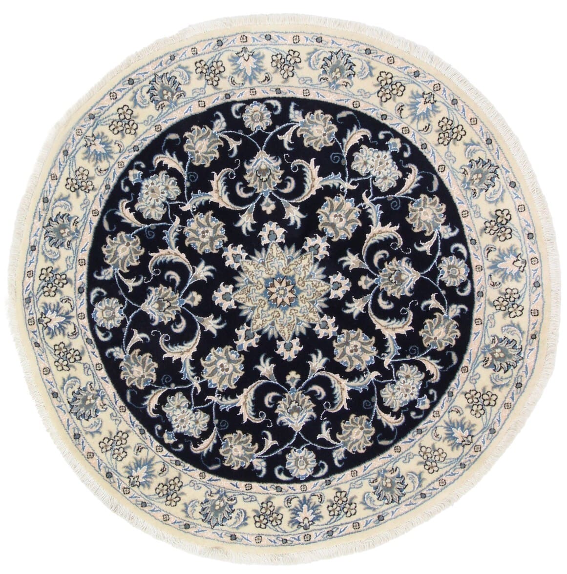 Perserteppich Nain Kaschmir 150x150 cm Wolle handgeknüpft