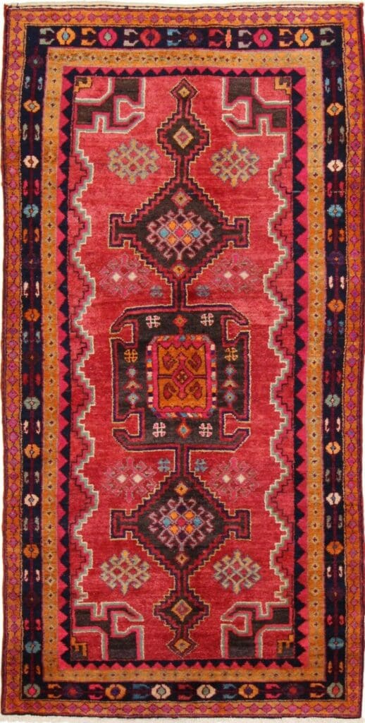 handgeknupfter-perserteppich-hamedan-256-x-130-cm-orientteppich Perserteppich Hamedan 256 x 130 cm Wolle handgeknüpft