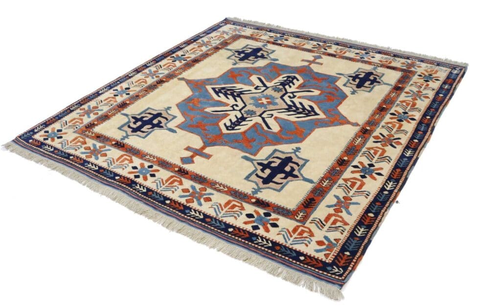 antiker-kaukasischer-shirvan-teppich-203x200cm-handgeknupft-3 Orientteppich Shirvan 203 x 200 cm Wolle handgeknüpft