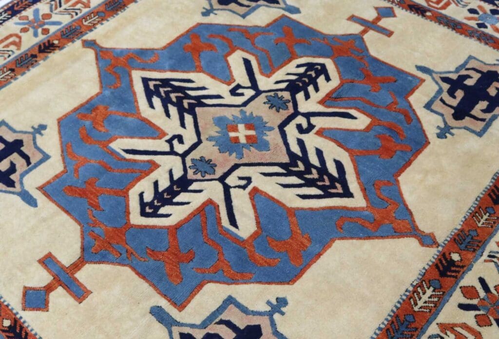 antiker-kaukasischer-shirvan-teppich-203x200cm-handgeknupft-5 Orientteppich Shirvan 203 x 200 cm Wolle handgeknüpft