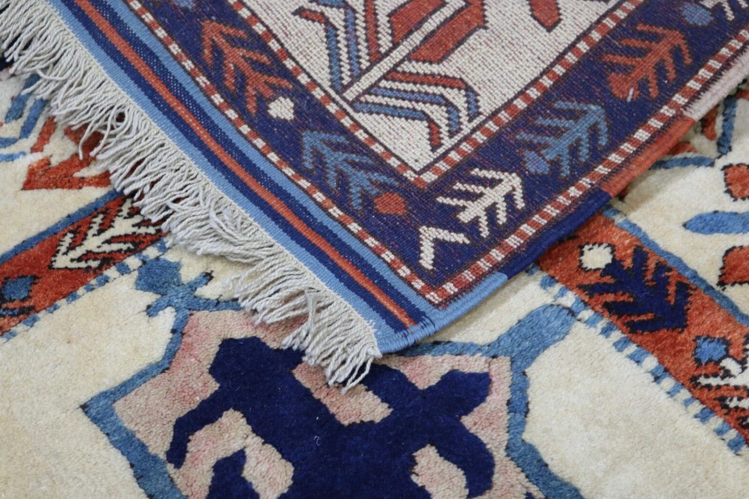 antiker-kaukasischer-shirvan-teppich-203x200cm-handgeknupft-8 Orientteppich Shirvan 203 x 200 cm Wolle handgeknüpft