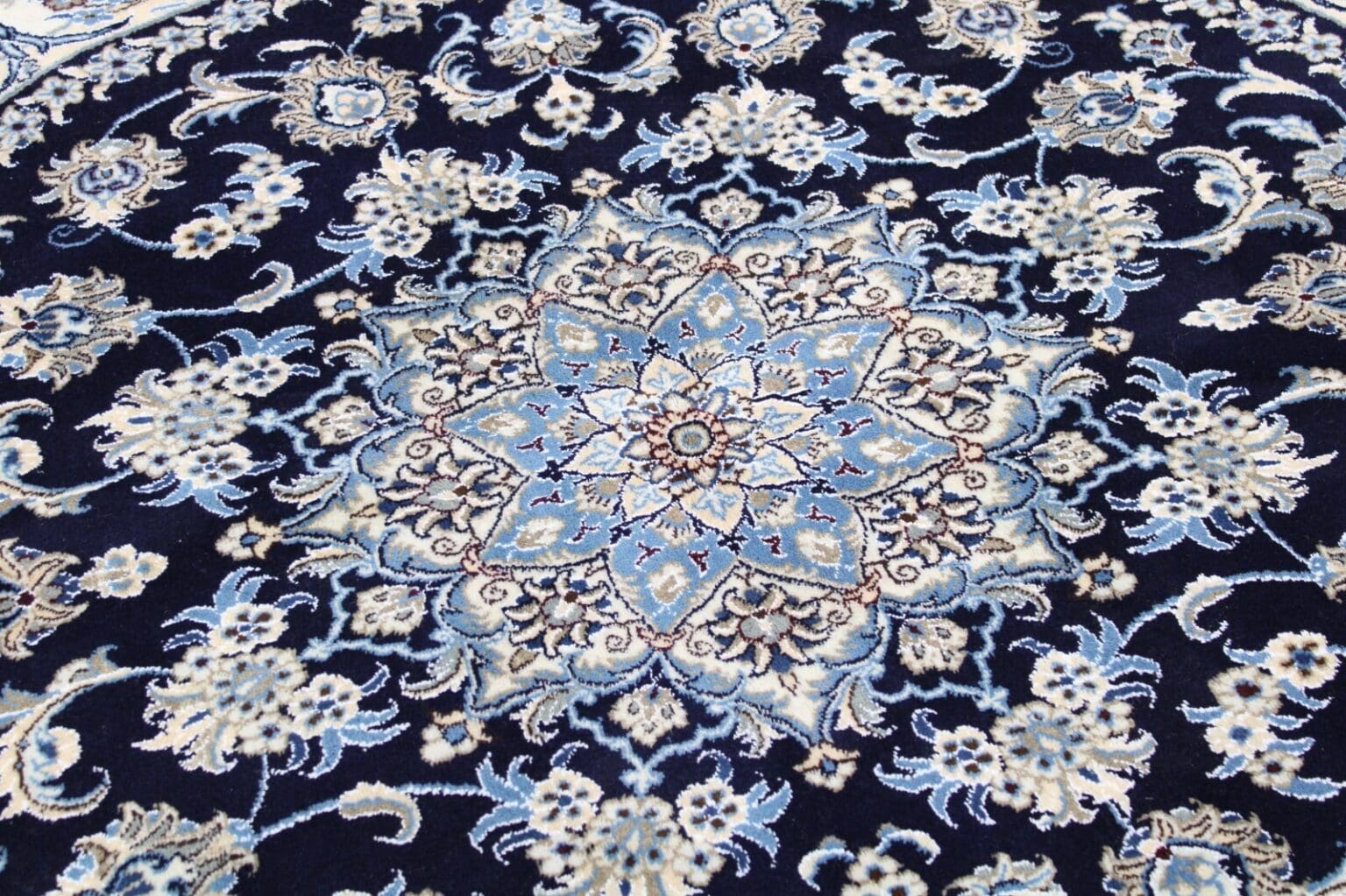 Perserteppich Nain Kaschmir 200 x 200 cm Wolle handgeknüpft
