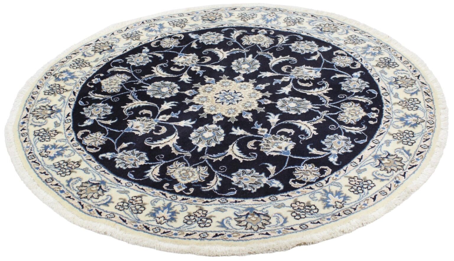 Perserteppich Nain Kaschmir 150 x 150 cm Wolle handgeknüpft