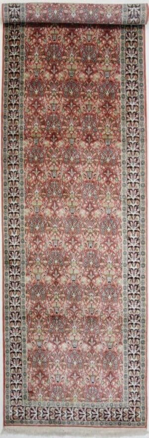 Orientteppich Kashmir 362 x 93 cm Seide handgeknüpft