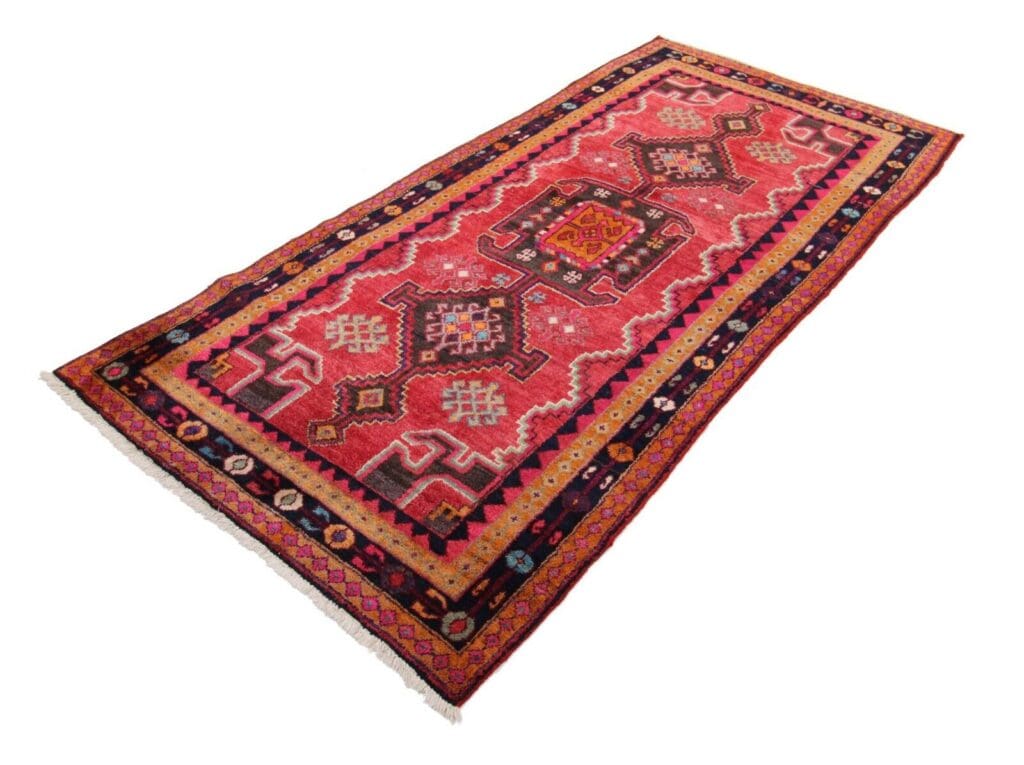 handgeknupfter-perserteppich-hamedan-256-x-130-cm-orientteppich-1 Perserteppich Hamedan 256 x 130 cm Wolle handgeknüpft