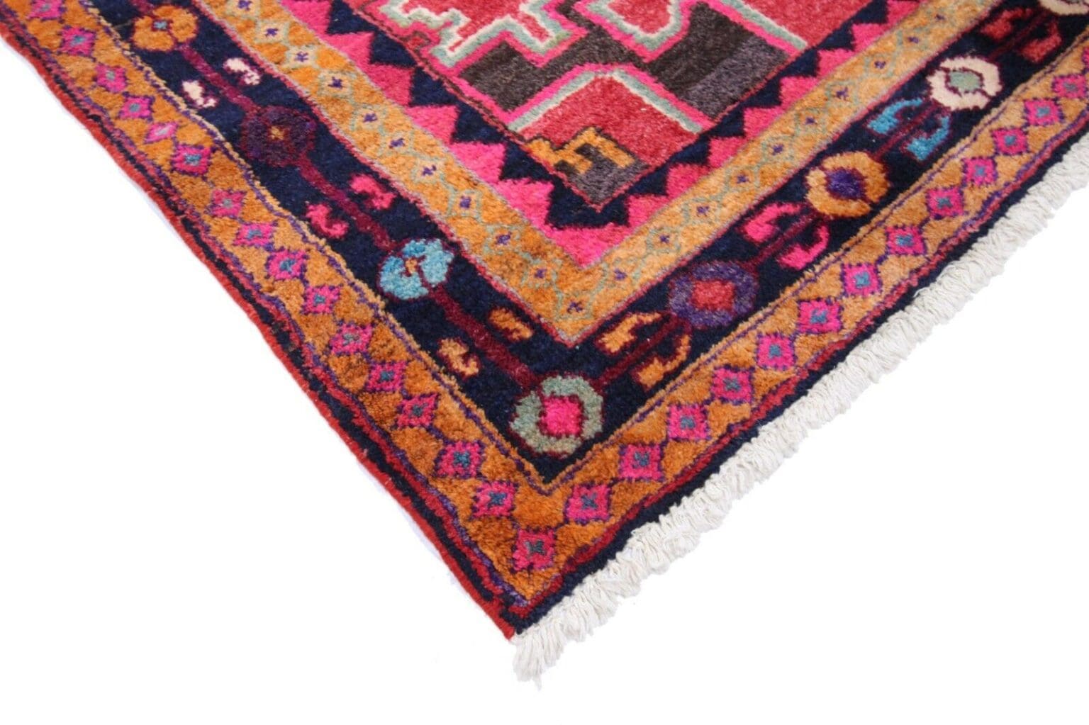 handgeknupfter-perserteppich-hamedan-256-x-130-cm-orientteppich-4 Perserteppich Hamedan 256 x 130 cm Wolle handgeknüpft