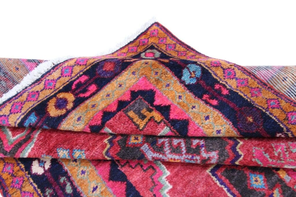 handgeknupfter-perserteppich-hamedan-256-x-130-cm-orientteppich-8 Perserteppich Hamedan 256 x 130 cm Wolle handgeknüpft
