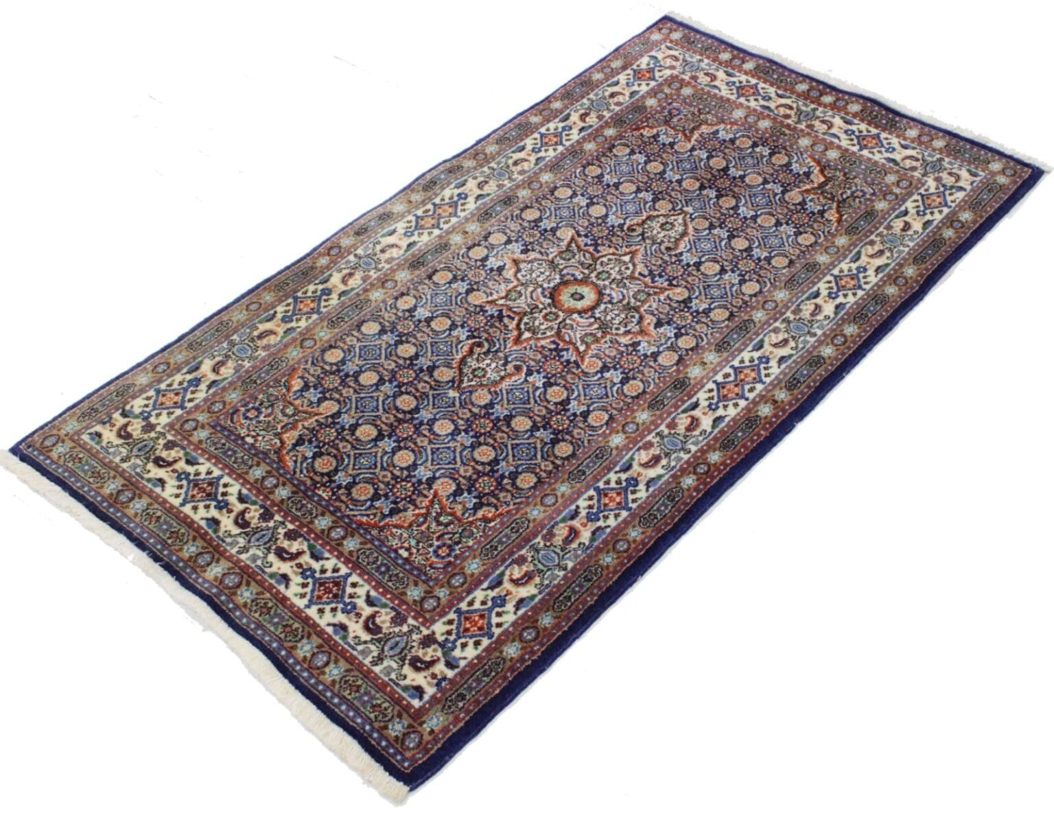 Orientteppich Moud 140 x 75 cm Wolle handgeknüpft