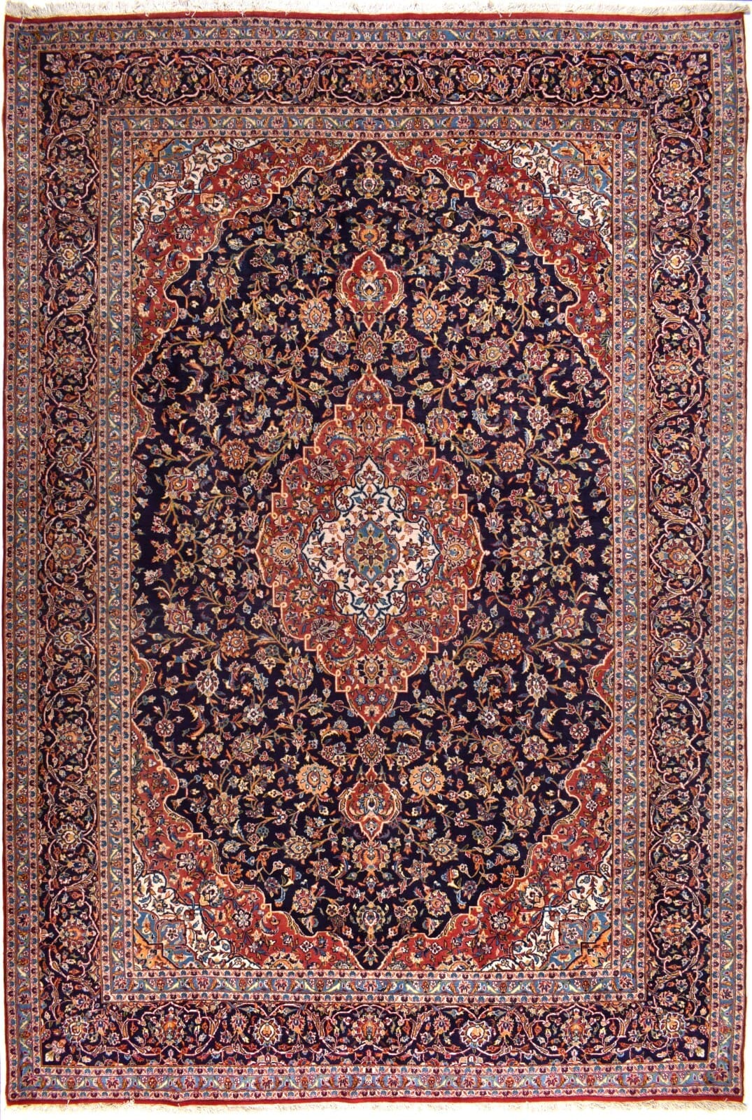 Perserteppich Kashan 440 x 295 cm Wolle handgeknüpft