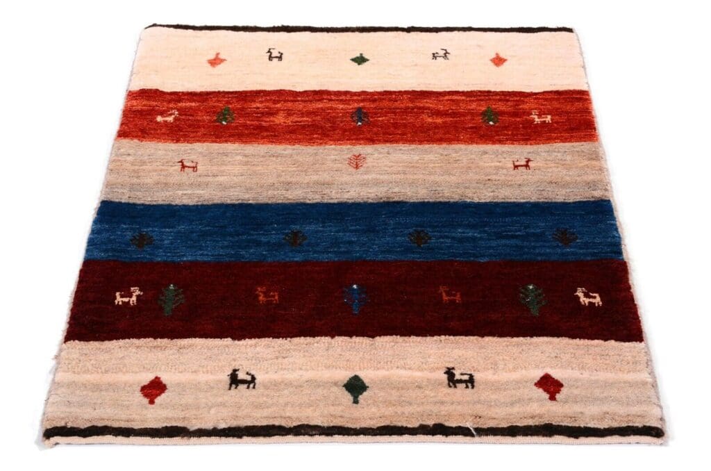 Perserteppich Gabbeh 121x87 cm Schurwolle handgeknüpft
