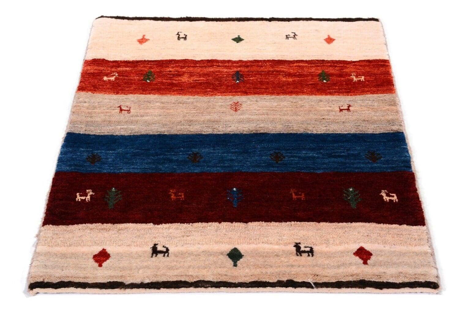 Perserteppich Gabbeh 121x87 cm Schurwolle handgeknüpft