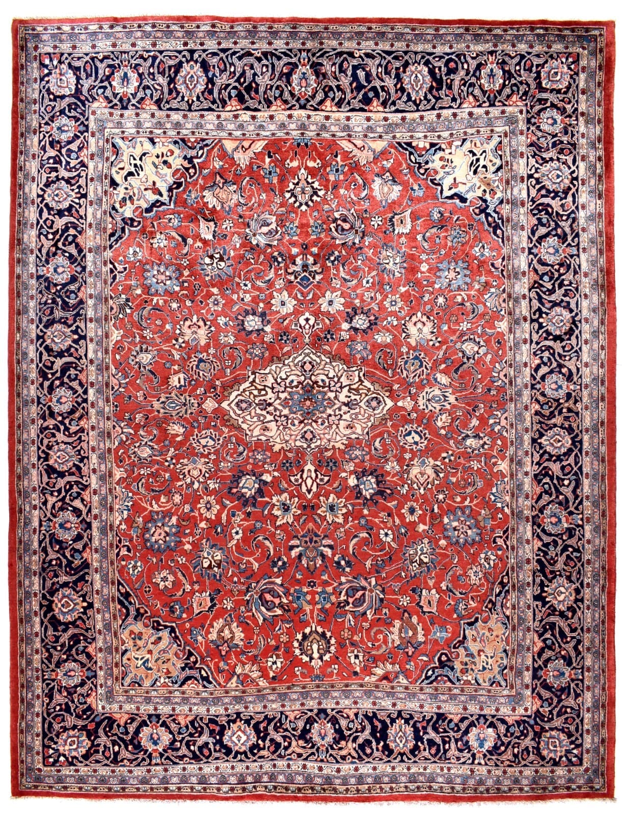 Perserteppich Sarough 377 x 297 cm Wolle handgeknüpft