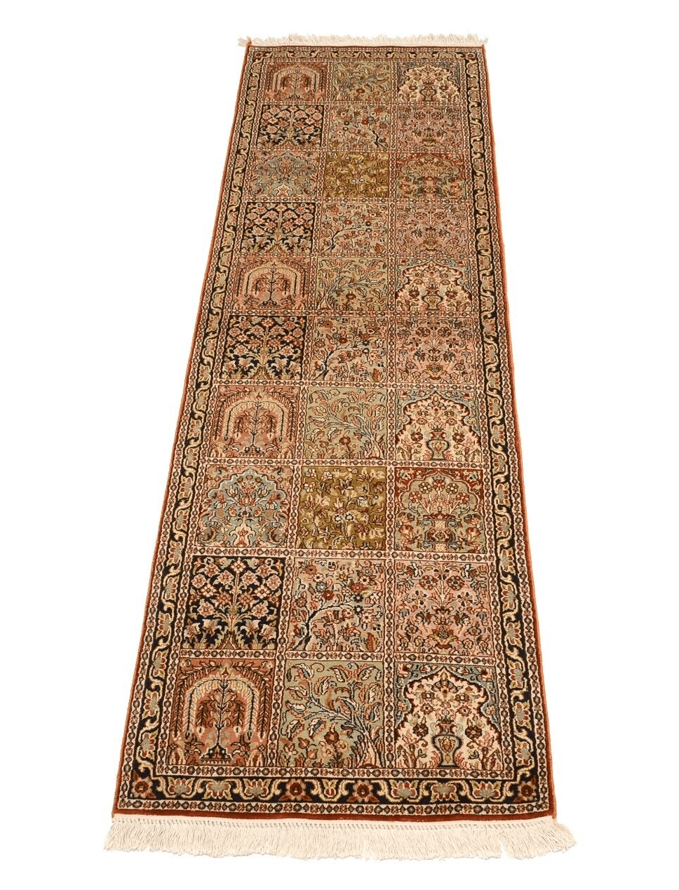 Orientteppich 208 x 62 cm Seide handgeknüpft