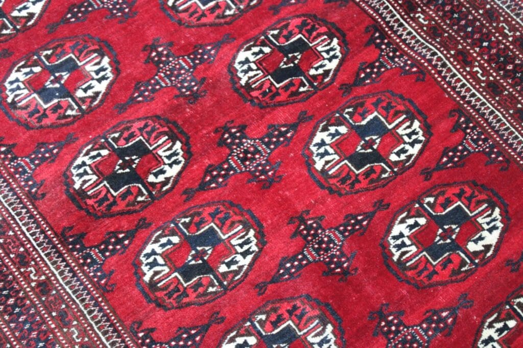 Orientteppich Turkmann 154 x 105 cm Wolle handgeknüpft