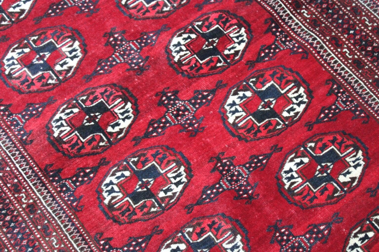 Orientteppich Turkmann 154 x 105 cm Wolle handgeknüpft