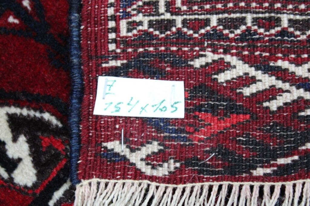 Orientteppich Turkmann 154 x 105 cm Wolle handgeknüpft