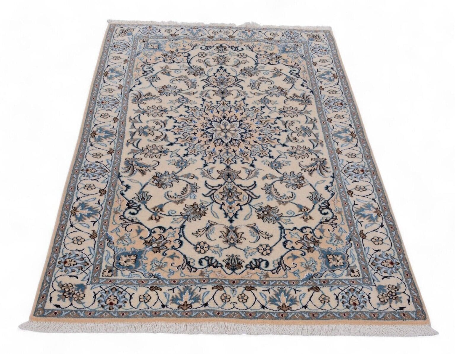 Perserteppich Nain 205 x 120 cm Wolle handgeknüpft