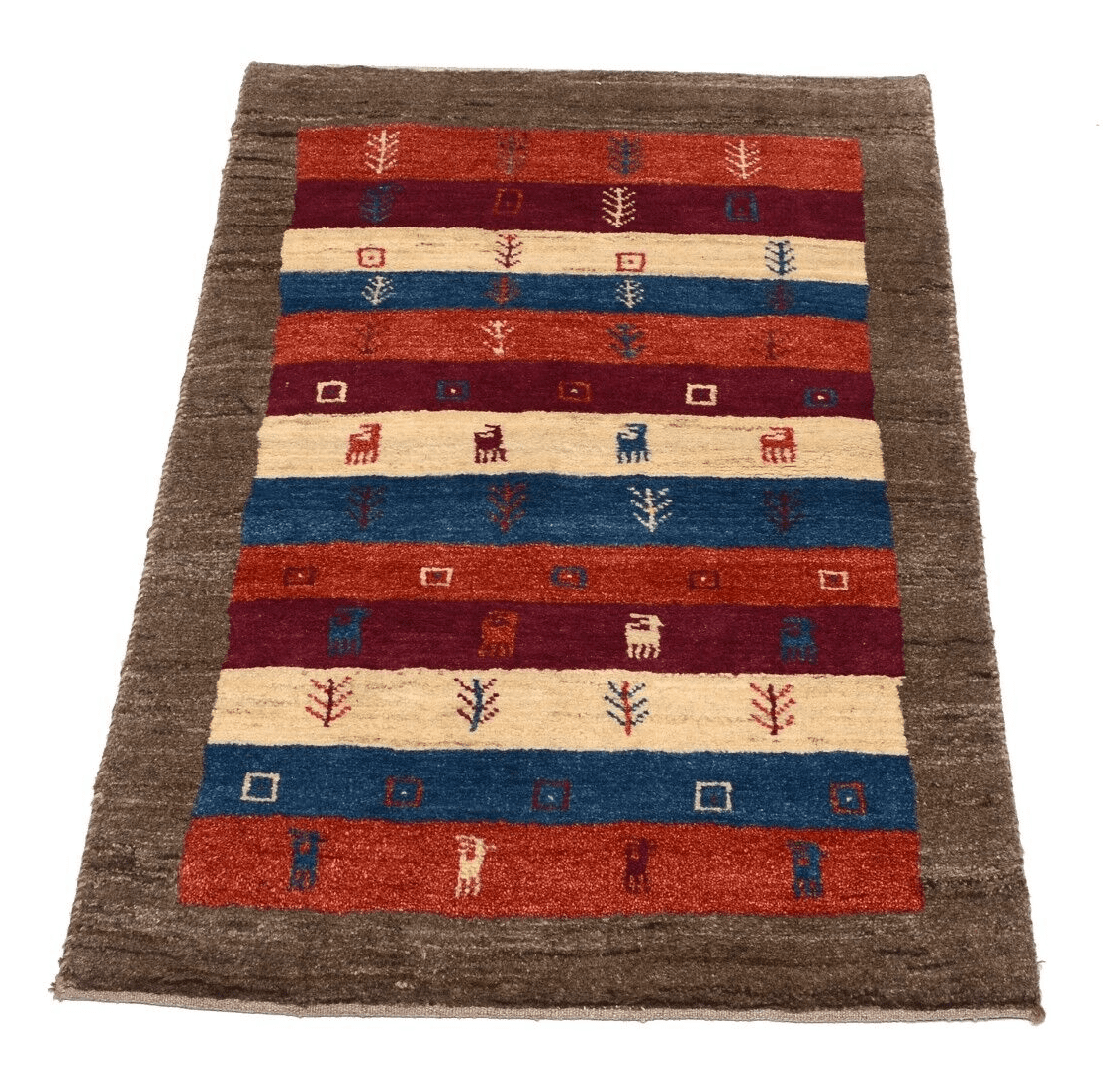 Perserteppich Gabbeh 118x78 cm Wolle handgeknüpft