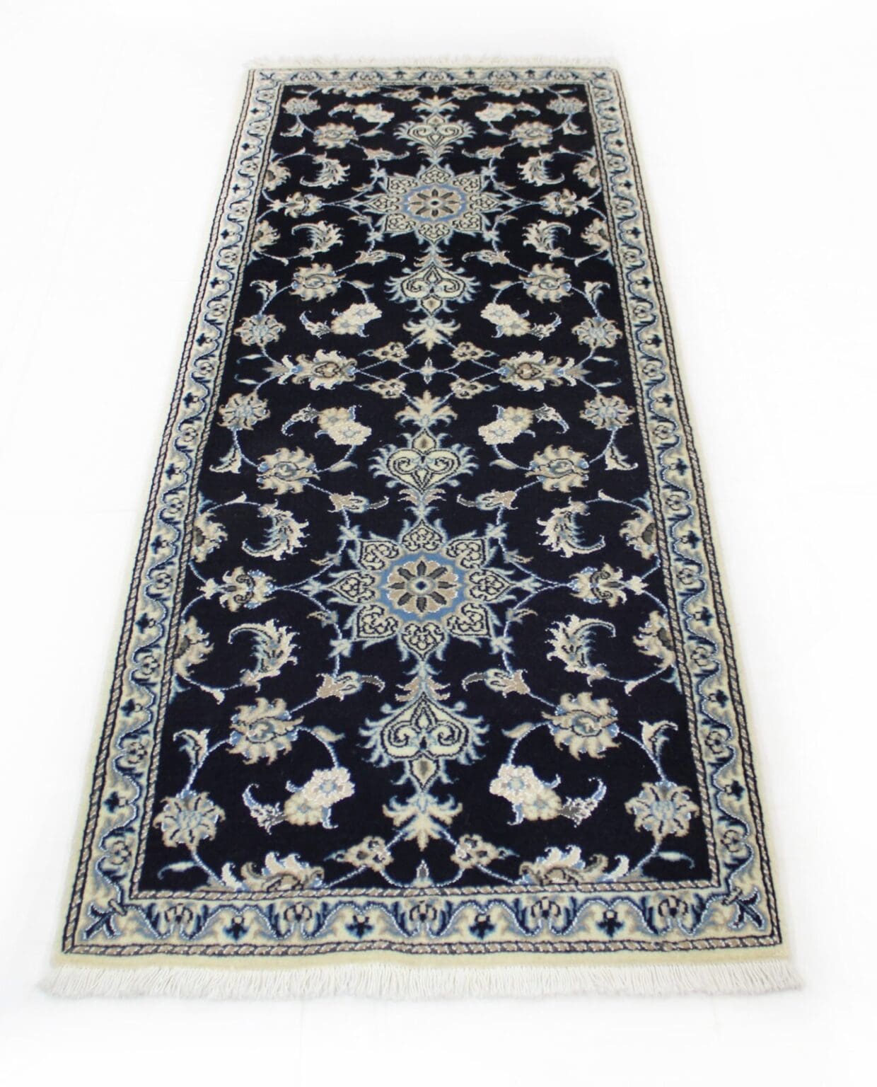 Perserteppich Nain Kaschmir 198x77 cm Wolle handgeknüpft