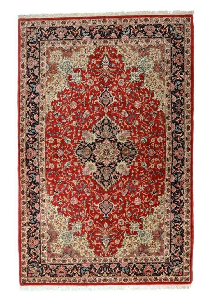 Perserteppich 214 x 139 cm Wolle handgeknüpft