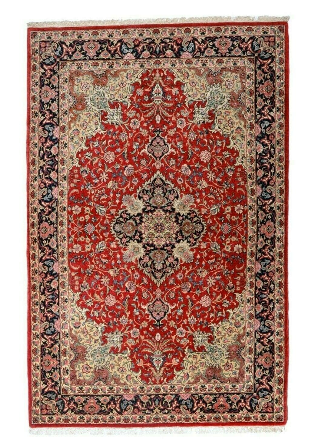 Perserteppich 214 x 139 cm Wolle handgeknüpft