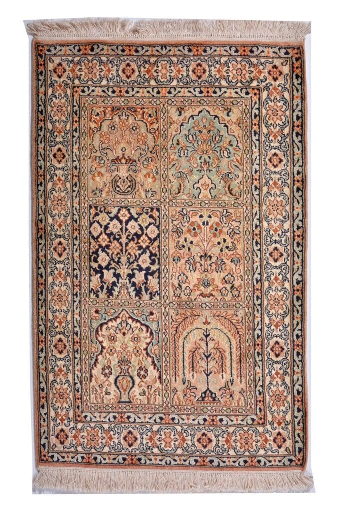 Orientteppich 95x65 cm Seide handgeknüpft
