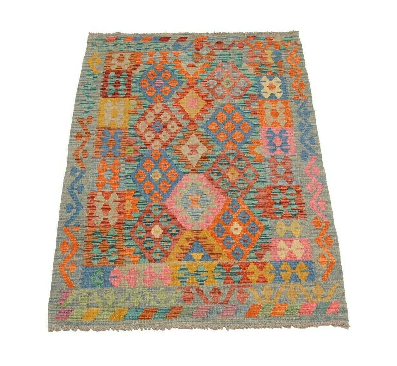 Orientteppich Afghan 148 x 103 cm Wolle handgewebt